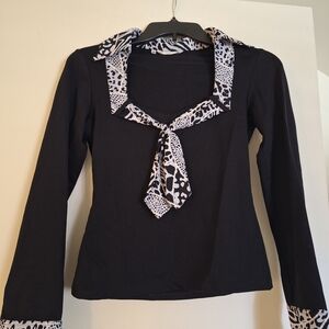 Stylish Black and White Women's Top